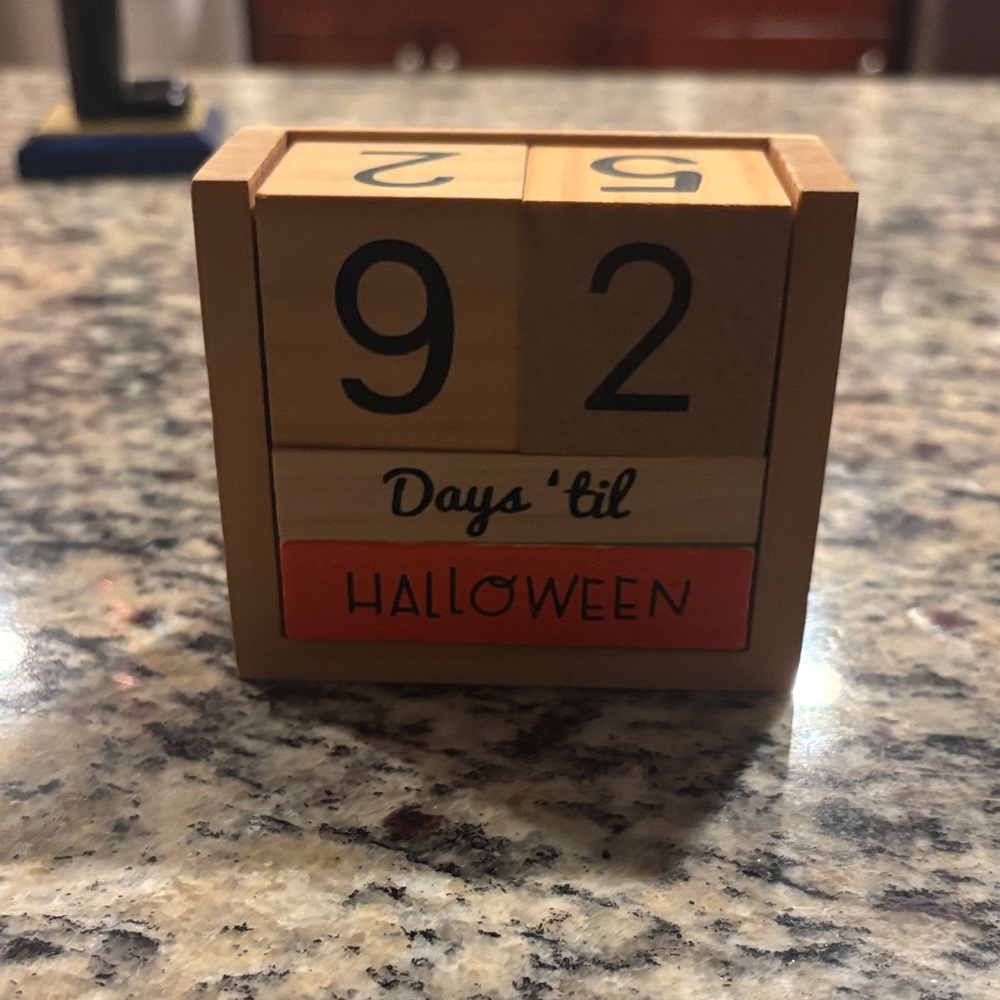 Wooden Countdown Holiday Block Calendar